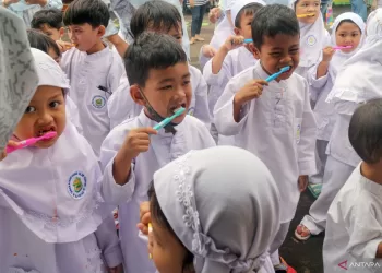 Anak mulai dikenalkan menyikat gigi sejak bisa diajak bermain