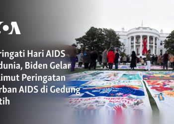 Peringati Hari AIDS Sedunia, Biden Gelar Selimut Peringatan Korban AIDS di Gedung Putih